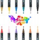 Marker Acrylic 12 Color ,Dual Tip Paint Marker Acrylic 12 Color ,Dual Tip Paint